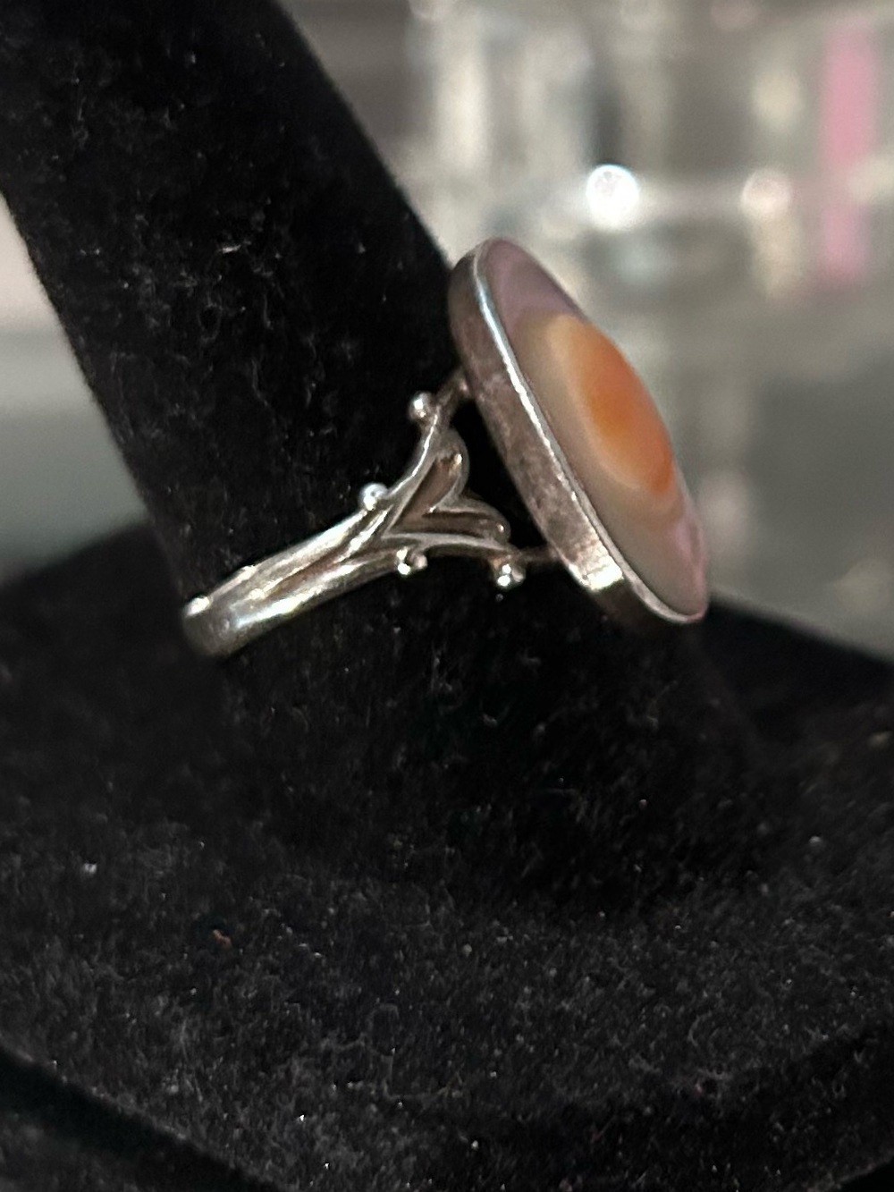 Vintage abalone Blister pearl ring - Picture 2 of 2
